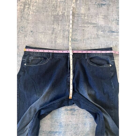 Just Jeans Medium Wash Rhinestone Embroidered Embellished Pocket Jeans Size 16 - Picture 5 of 6